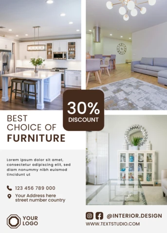 Modern Furniture Promotion Template for Interior Design Showcase