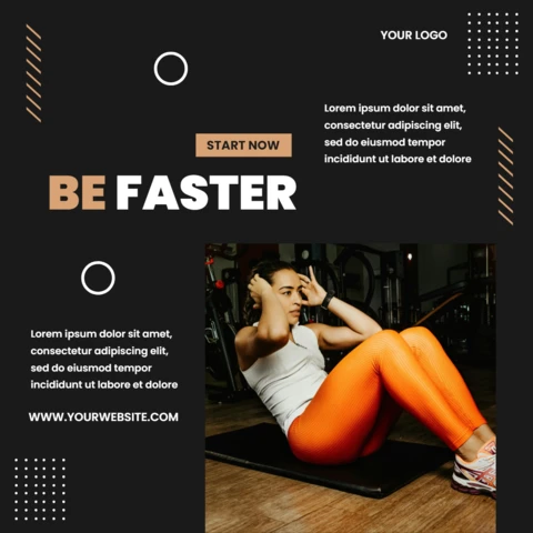 Be Faster Fitness Promotional Instagram Story Design Template