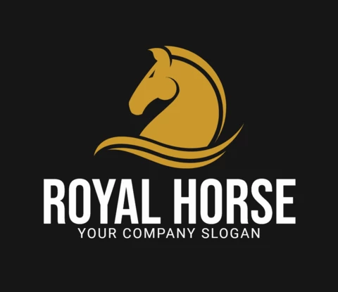 Modello di logo per cavallo reale