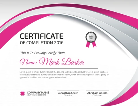 Abstract Modern Corporate Certificate Post Design Template