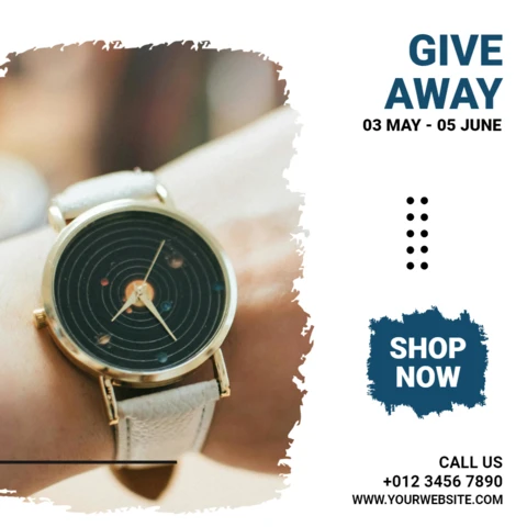 Giveaway Watch Sale Social Media Post Design Template