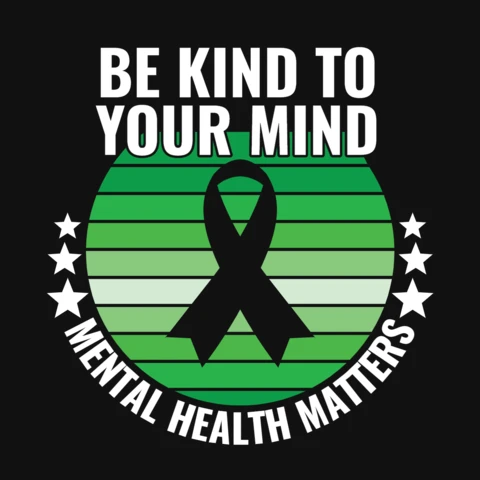 Be Kind To Your Mind Mental Health T-Shirt Design