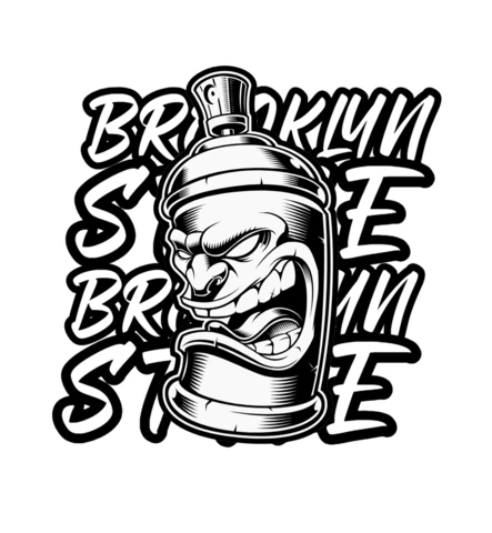Graffiti Spray Can T-Shirt Design Template