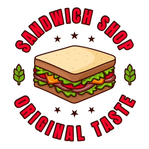 Modèle de logo pour sandwicherie
