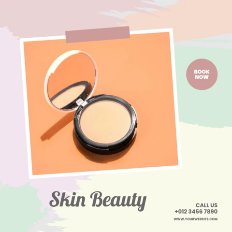 Eye-Catching Pastel Spa Promotional Instagram Post Design Template