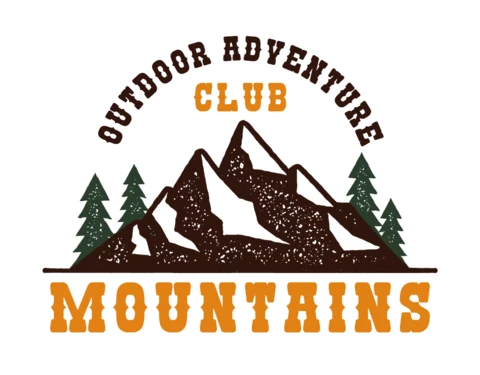 Outdoor Adventure Mountains Logo Template Design