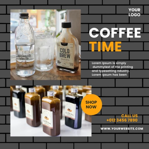 Coffee Time Instagram Post Design Template