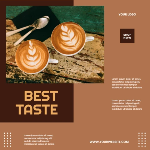 Best Taste Coffee Instagram Post Design Template