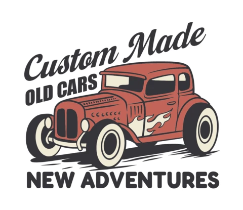 Vintage Car Adventure Design Template for Custom Graphics
