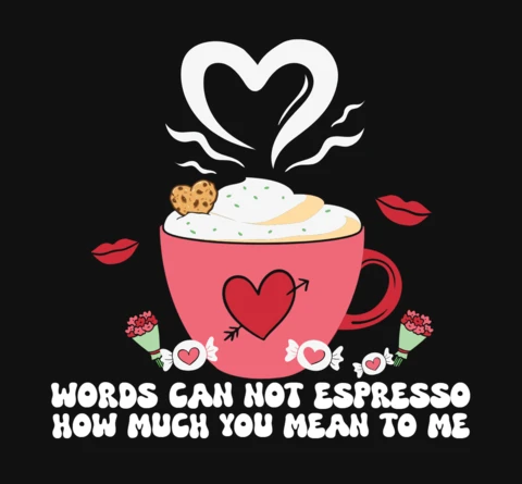 Las palabras no pueden espresso cita divertida plantilla camiseta