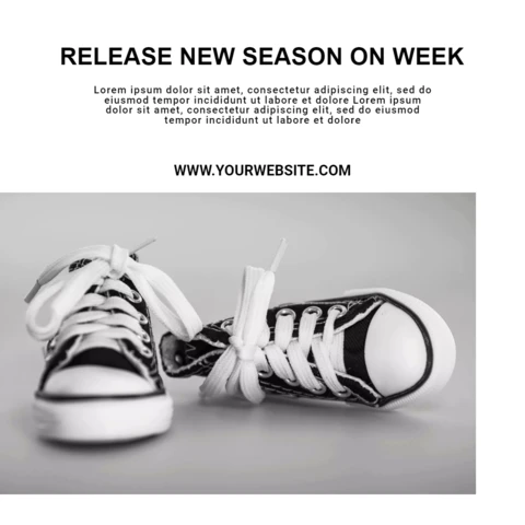 Fashion And Style Sneakers Sale Instagram Post Design Template