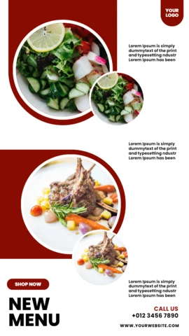 Impactful Ad Restaurant Instagram Story Post Design Template