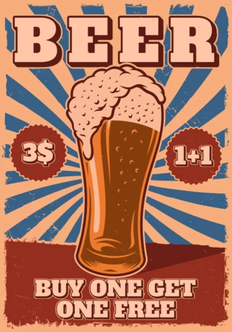 Modèle d'affiche de bière western