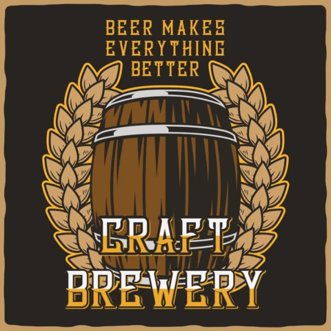 Craft Brewery T-Shirt Design Template