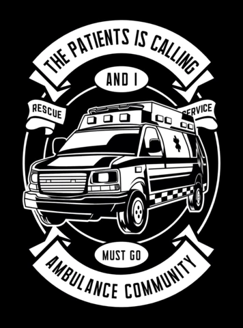 Ambulance Retro T-shirt Design Template