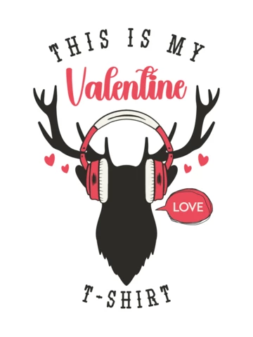 Valentines Day This Is My Valentine T-shirt Template Design