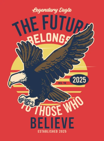 Legendary Eagle T-shirt Design Template