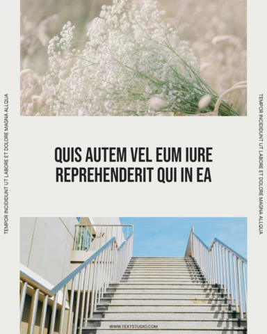 Plantilla de diseño de post de instagram minimalista de escaleras y naturaleza