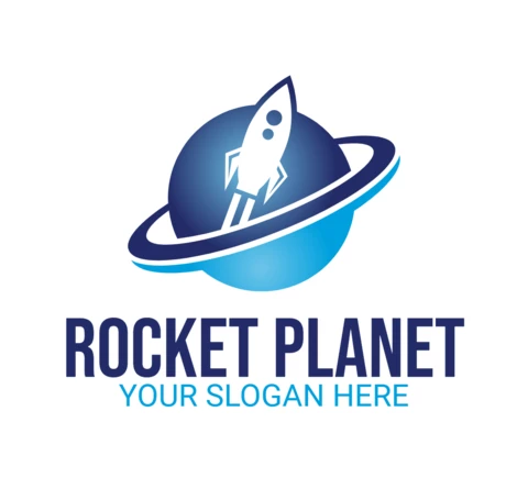 Modèle de logo pour Rocket planet