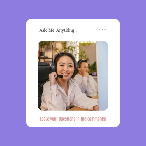 Ask Me Anything Engagement Instagram Post Design Template