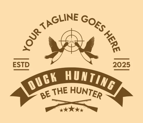 Duck Hunting Logo Design Template
