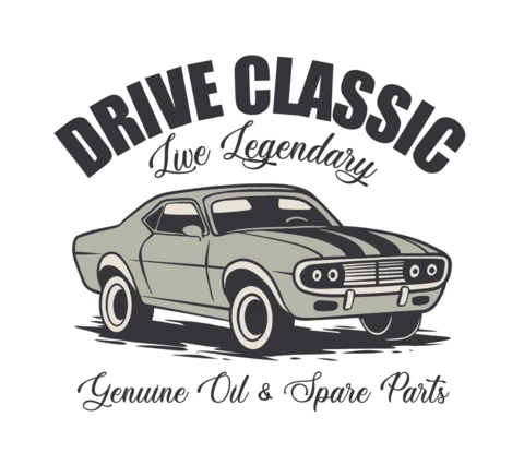 Vintage Car Graphic Design Template for Classic Automotive Branding