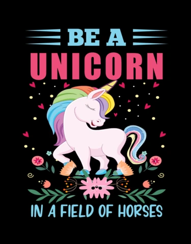 Be A Unicorn T-shirt Design Template