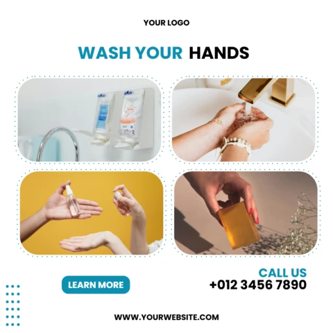 Hospital and Healthcare Advertising Social Media Post Design Template