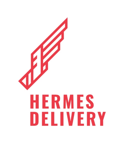 Hermes wing delivery logo design template