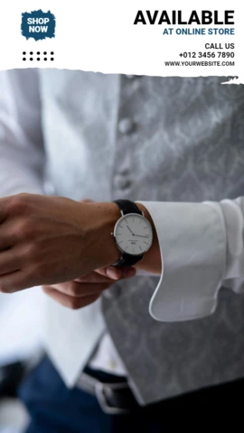 Plantilla de diseño para publicación de historias en redes sociales sobre obsequios de relojes clásicos