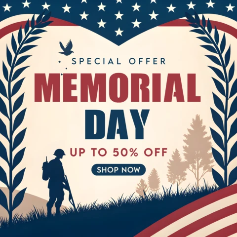 Design del modello di vendita per il giorno della memoria patriottica - grafica promozionale modificabile