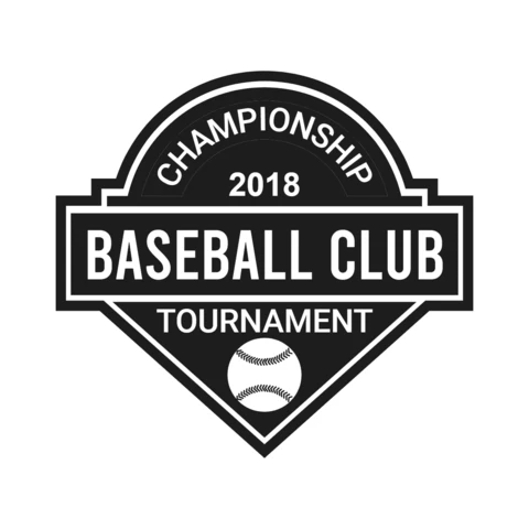 Baseball Club Tournament Championship Sports Logo Design Template