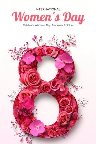 Giornata internazionale della donna - modello di manifesto per celebrare la Giornata internazionale della donna
