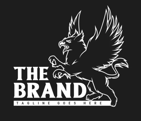 Plantilla de diseño de logotipo de grifo majestuoso