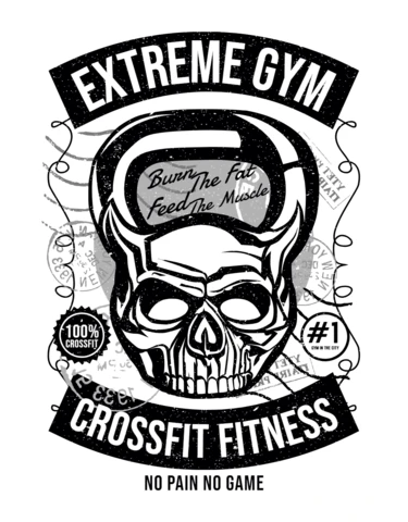 Extreme Gym Fitness Adults Vintage T-shirt Design Template