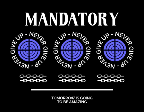 Motivational Quote Design Template for Apparel Featuring Target Graphics and Inspirational Message