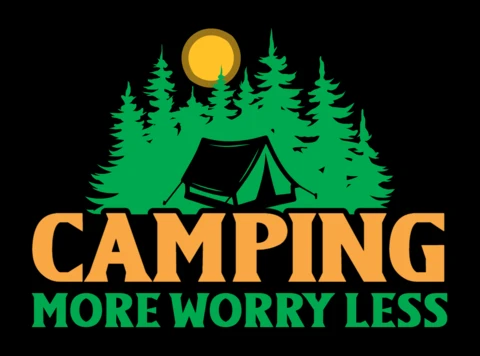 Camping more worry less - modèle de t-shirt