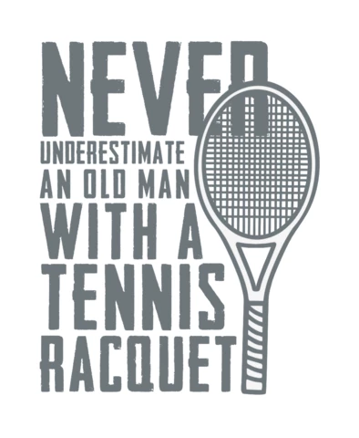 Tennis Racket Vintage T-Shirt Design Template