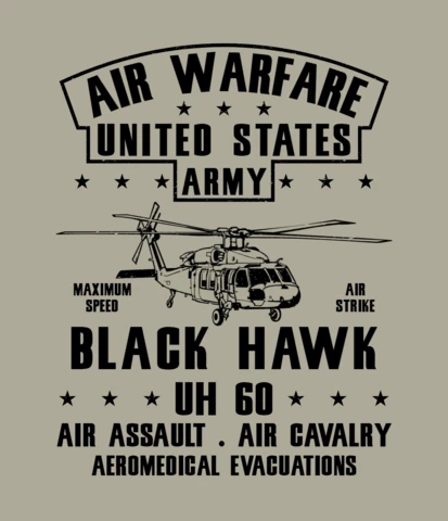 Air Warfare United States Army T-shirt Design Template