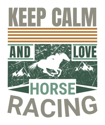 Vintage Style Keep Calm Horse Racing Design Template