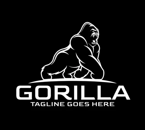 Szablon projektu logo goryla srebrnogrzbietego