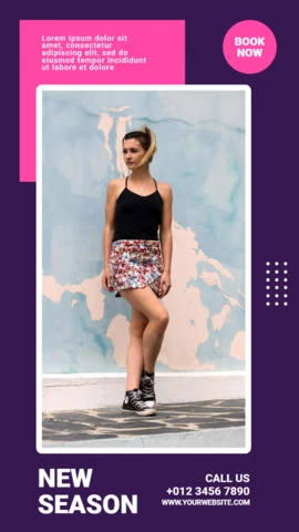 New Season Fashion Blog Instagram Story Post Design Template