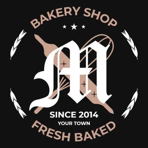 Bakery Shop Fresh Baked Logo Template Design