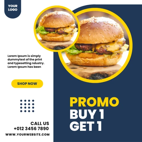 Geometric Modern Commercial Social Media Post Design Template