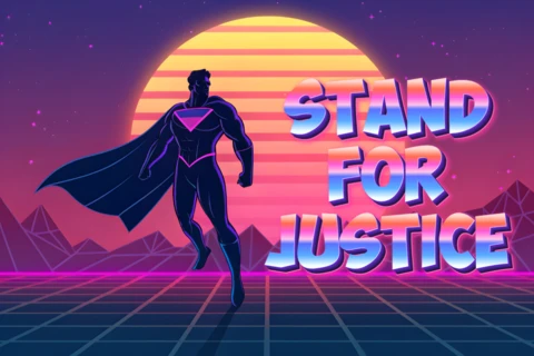 Retro Superhero Design Template for Posters and Merchandise