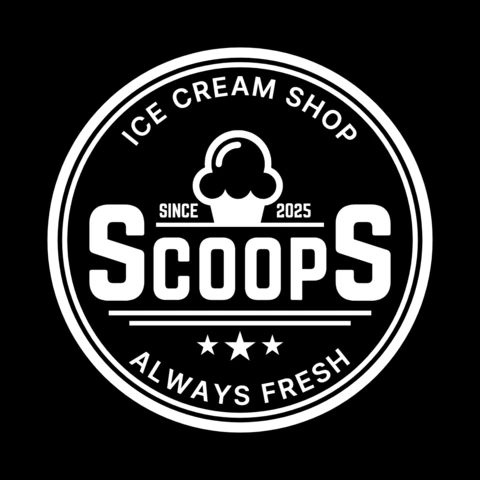 Modèle de logo pour un magasin de glaces fraîches