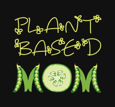 Plant Based Mom Vegan T-Shirt Design Template