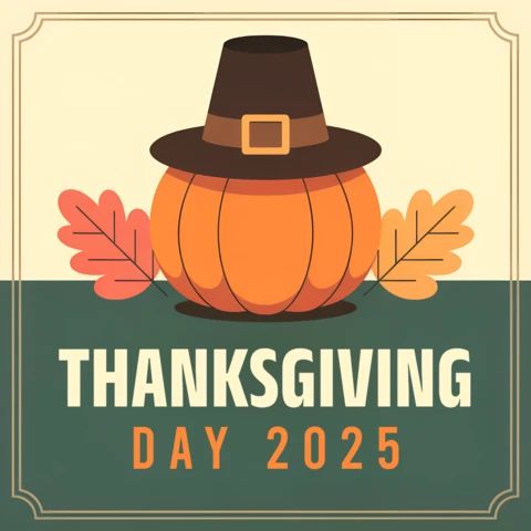 Danksgiving pompoen ontwerp sjabloon voor feestkaarten