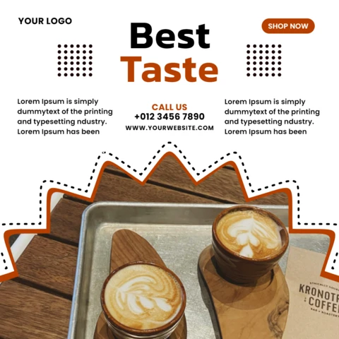 Best Taste Coffee Instagram Post Design Template