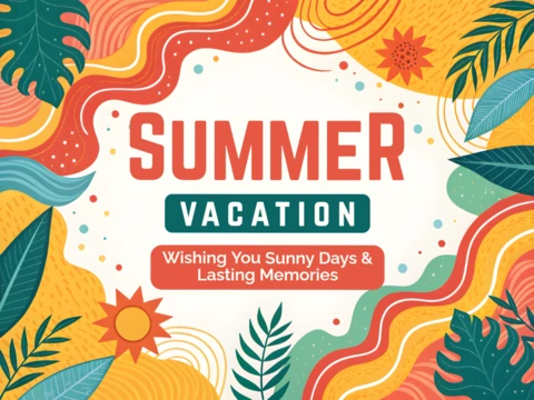 Vibrant Summertime Vacation Design Template for Lasting Memories